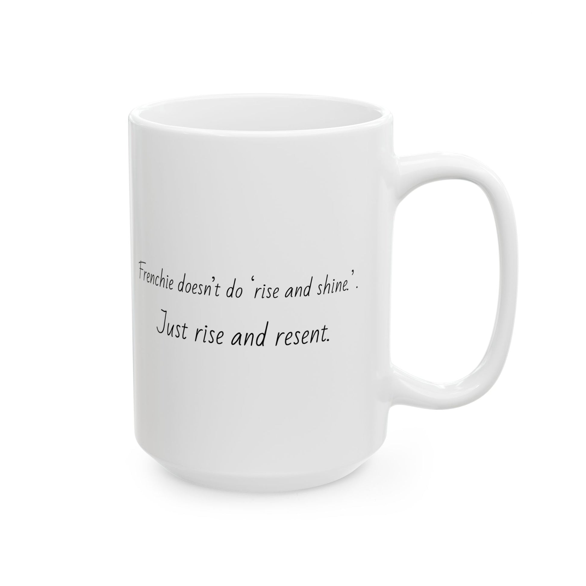 Elegant French Bulldog dog gifts featured on a stylish mug, perfect for pet lovers and collectors