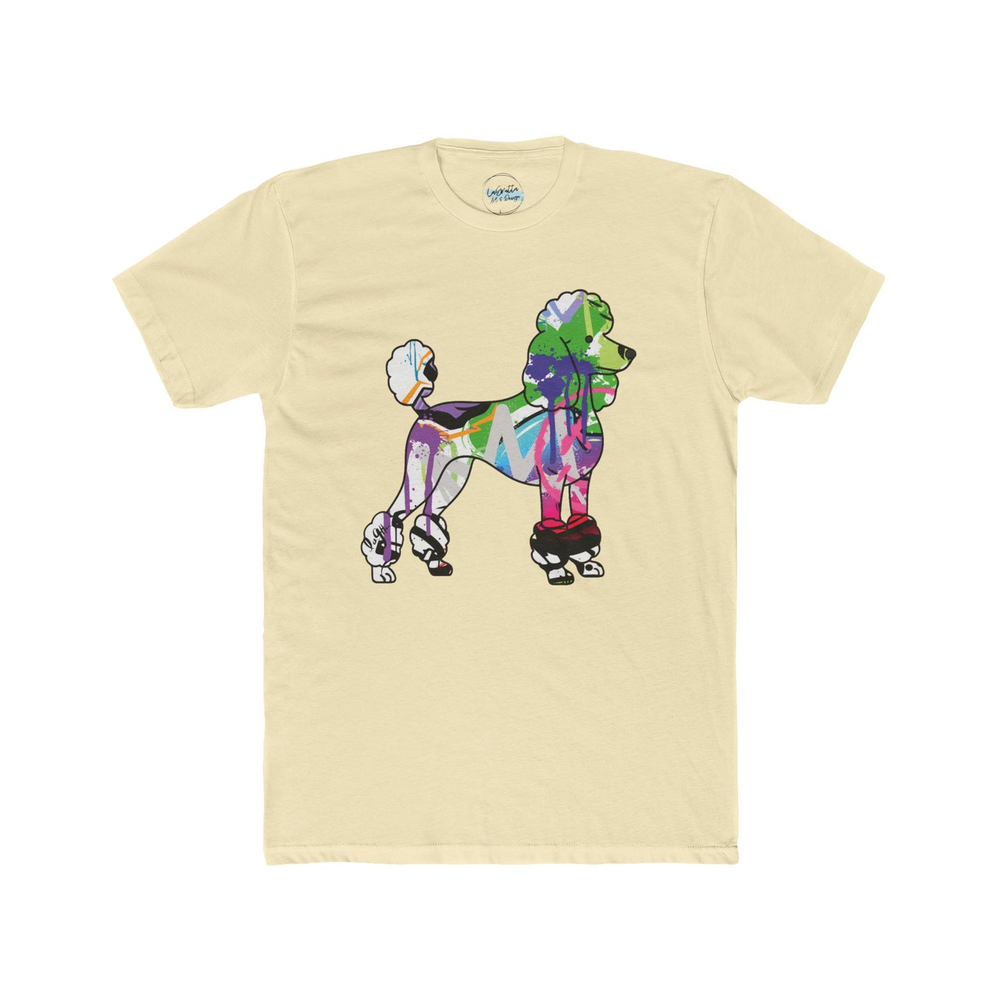 Unisex Cotton Tee | Graffiti Poodle Street Art Design