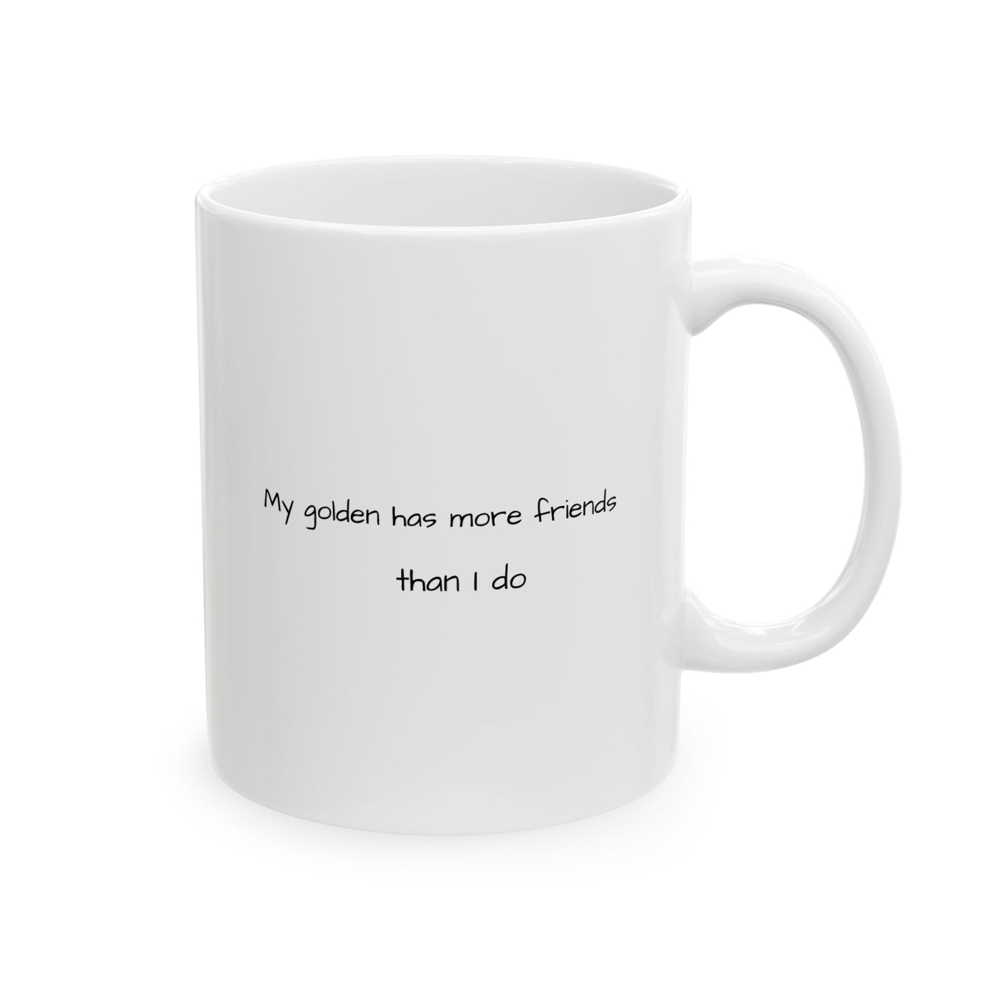 Golden Retriever mug for dog lovers, featuring a stylish design perfect for pet enthusiasts and coffee drinkers