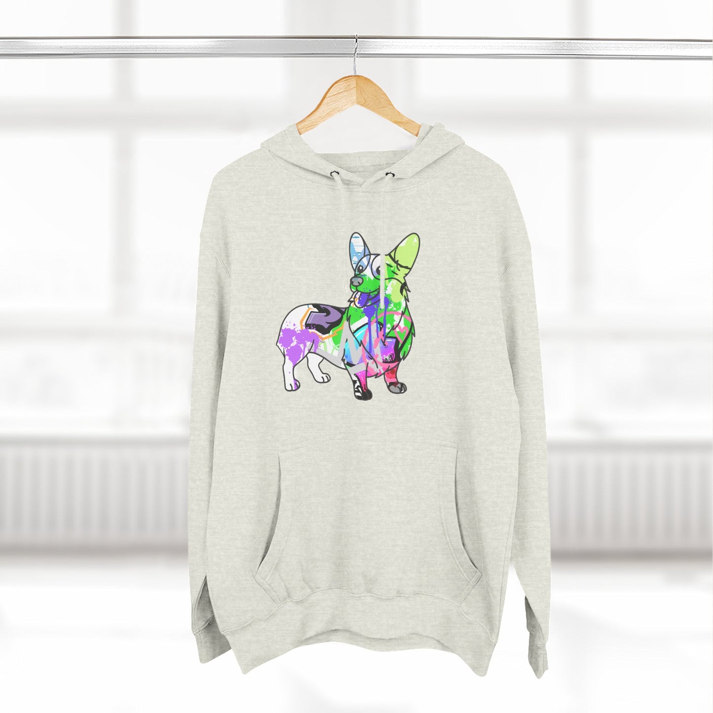Unisex Hoodie | Graffiti Corgi Street Art Design