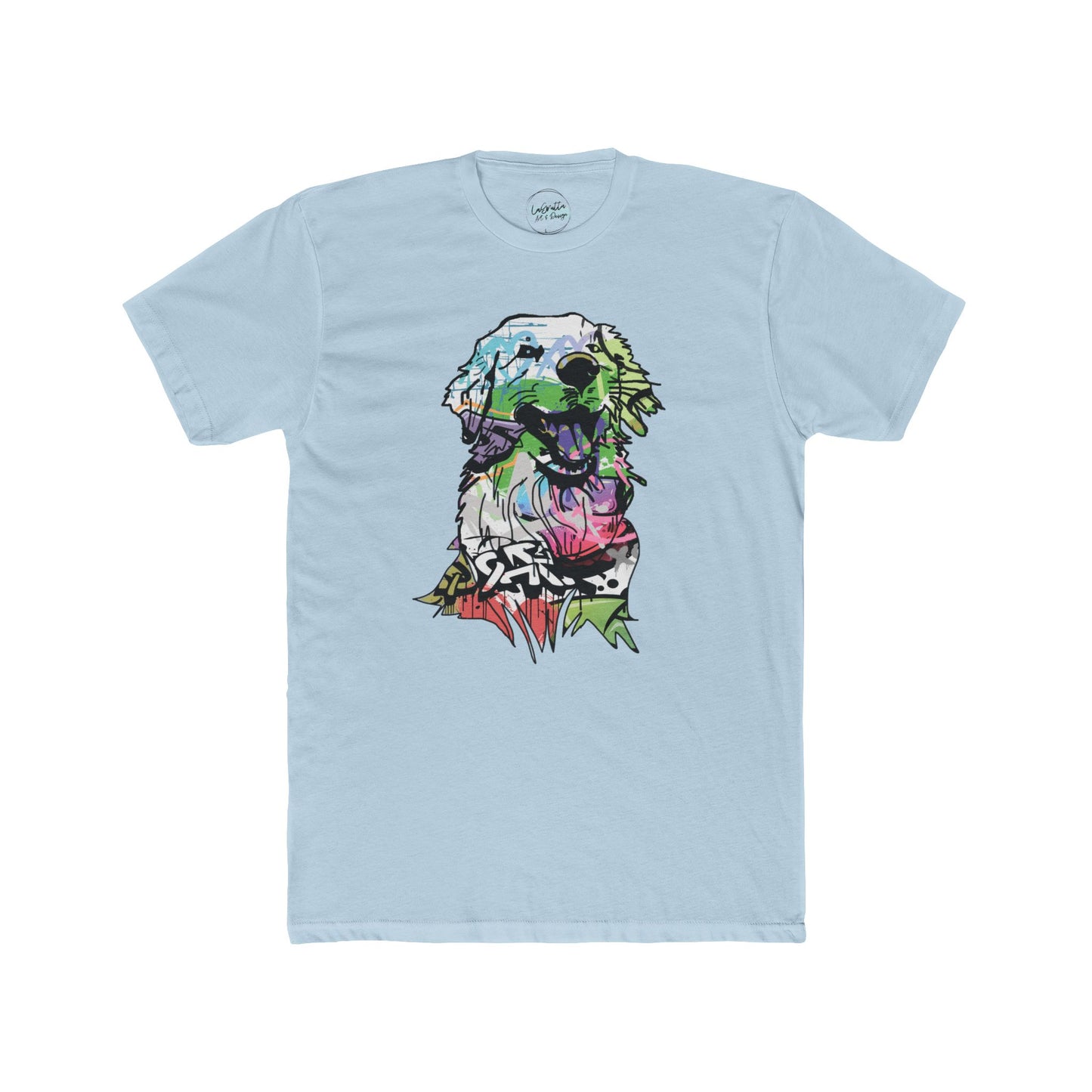 T-Shirt Graffiti Street Art | Golden Retriever Unisex Cotton Crew Tee
