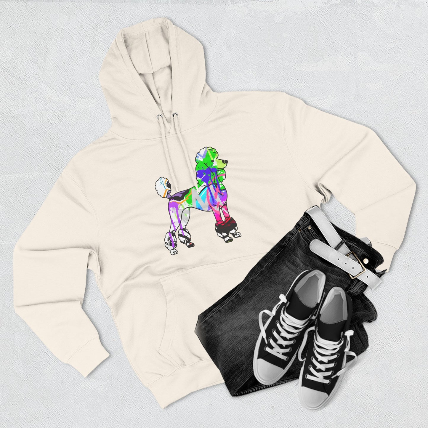 Unisex Hoodie | Graffiti Street Art Poodle