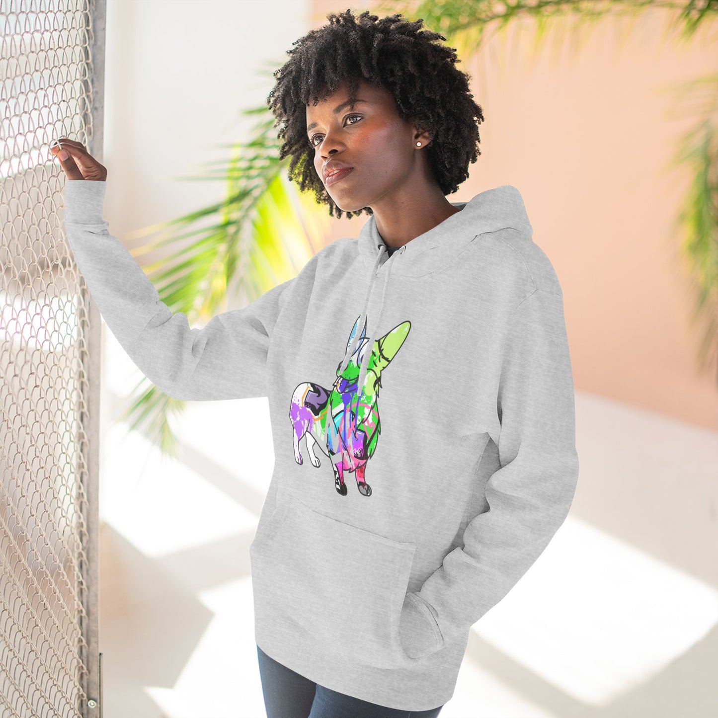 Unisex Hoodie | Graffiti Corgi Street Art Design