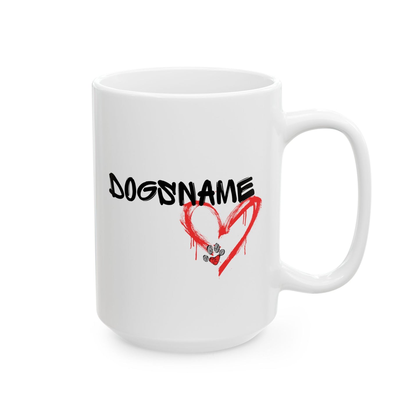 Personalized Airedale Dog Ceramic Mug, Graffiti Street Art Style Coffee Cup