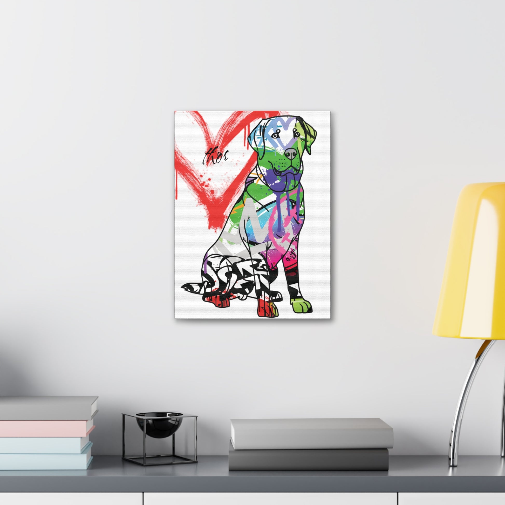 Elegant Labrador Canvas Art showcasing detailed canine portrait for modern home decor and pet lovers