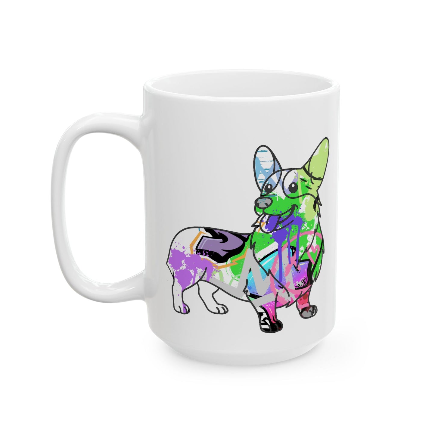 Personalized Corgi Mug | Graffiti Street Art Dog Gift