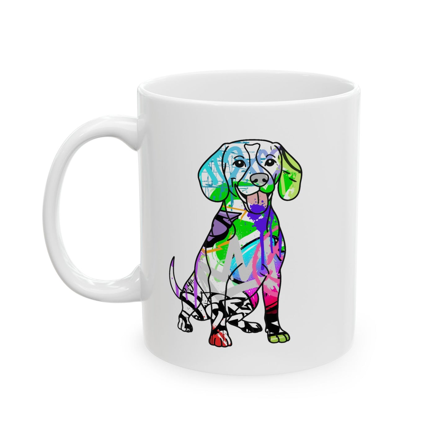 Personalized Beagle Mug | Graffiti Street Art Dog Gift