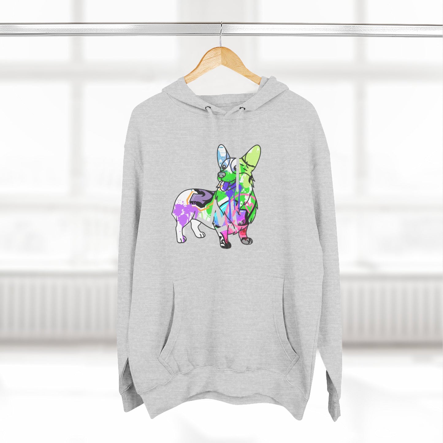 Unisex Hoodie | Graffiti Corgi Street Art Design