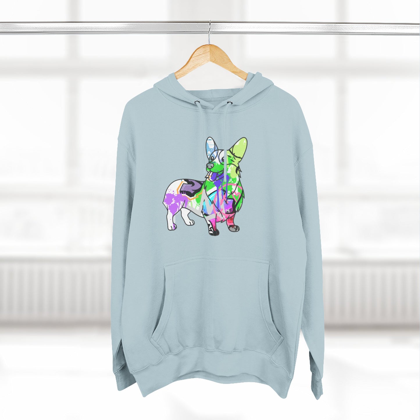 Unisex Hoodie | Graffiti Corgi Street Art Design