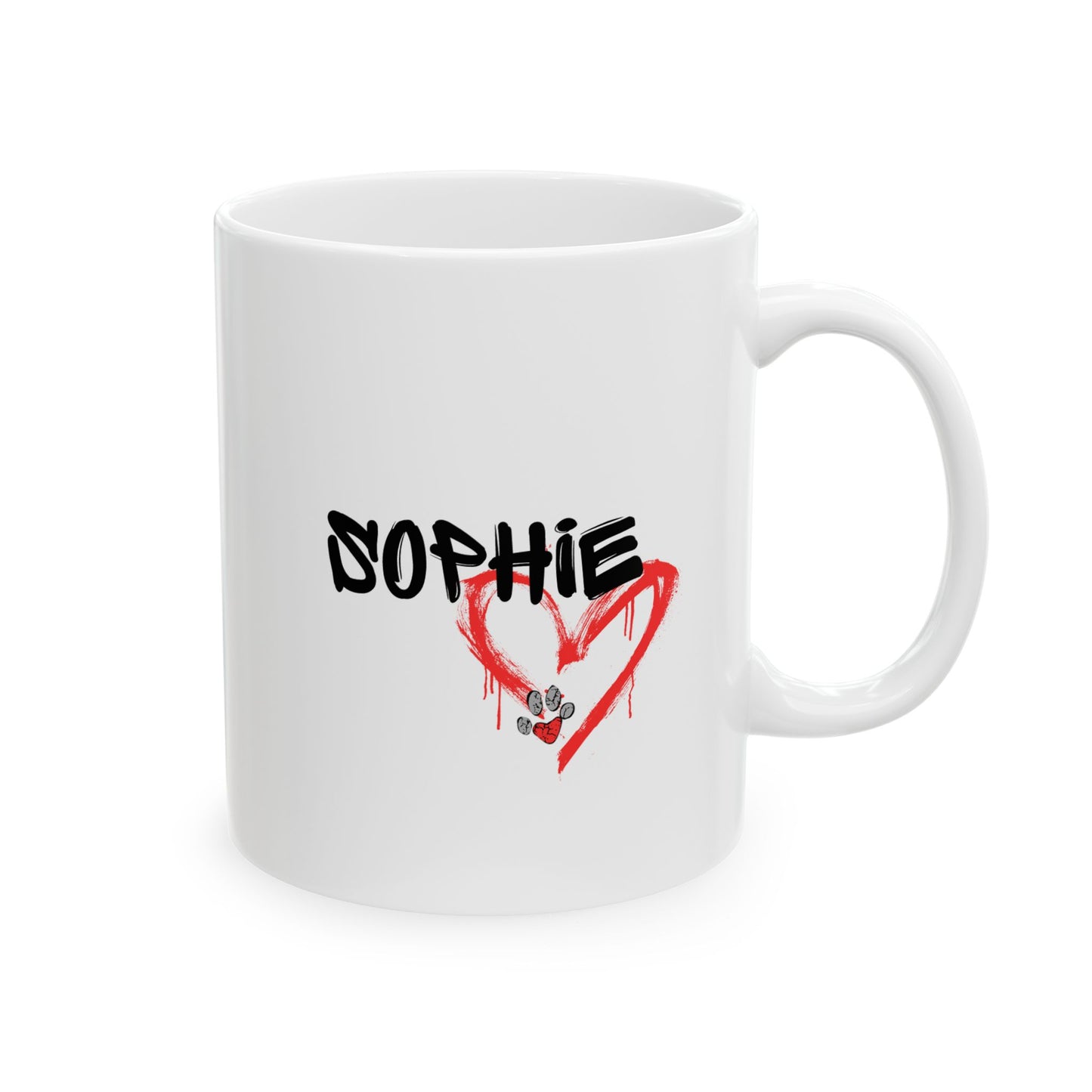 Personalized Graffiti-Style German Shepherd Mug - Urban Art Dog Lover Gift
