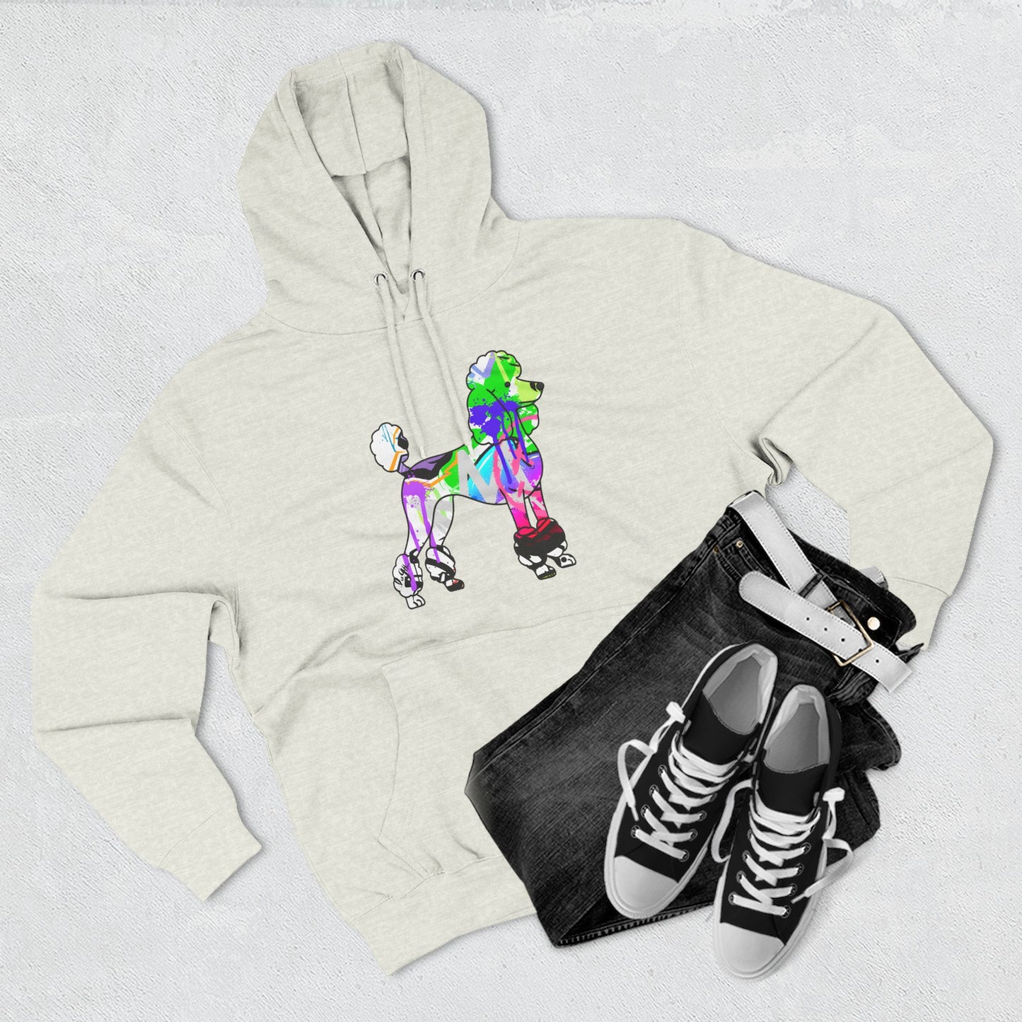 Unisex Hoodie | Graffiti Street Art Poodle