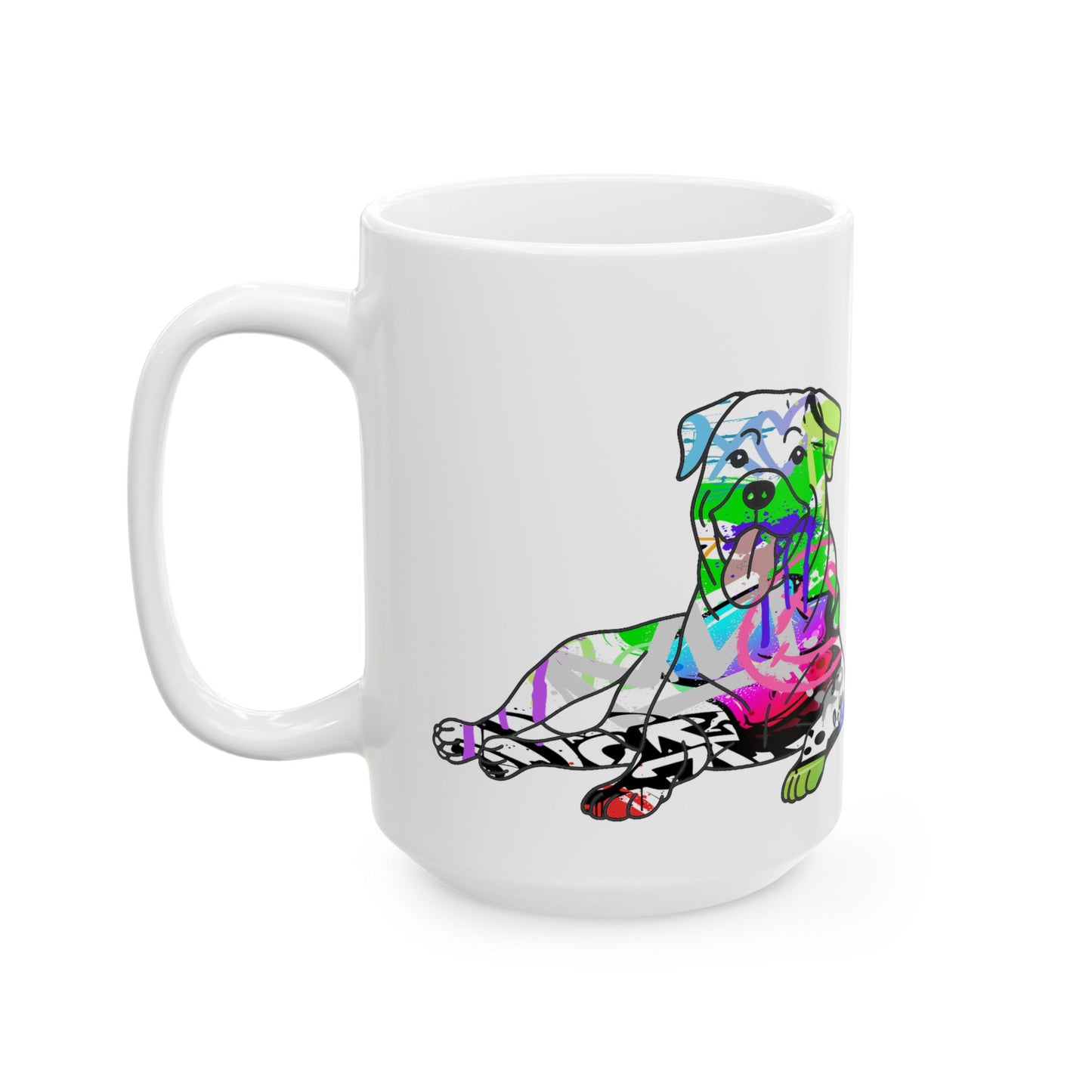 Personalized Rottweiler Mug | Graffiti Street Art Dog Gift
