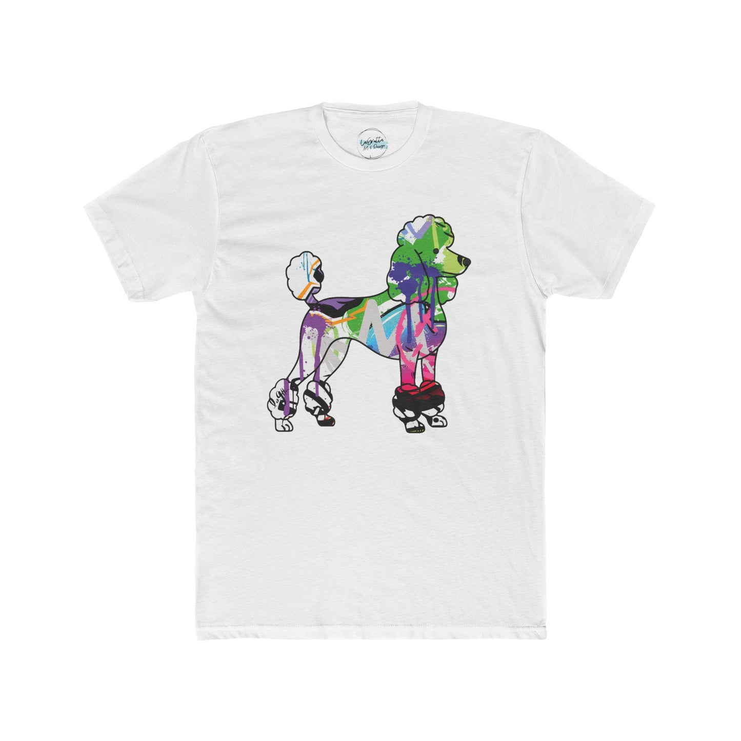Unisex Cotton Tee | Graffiti Poodle Street Art Design