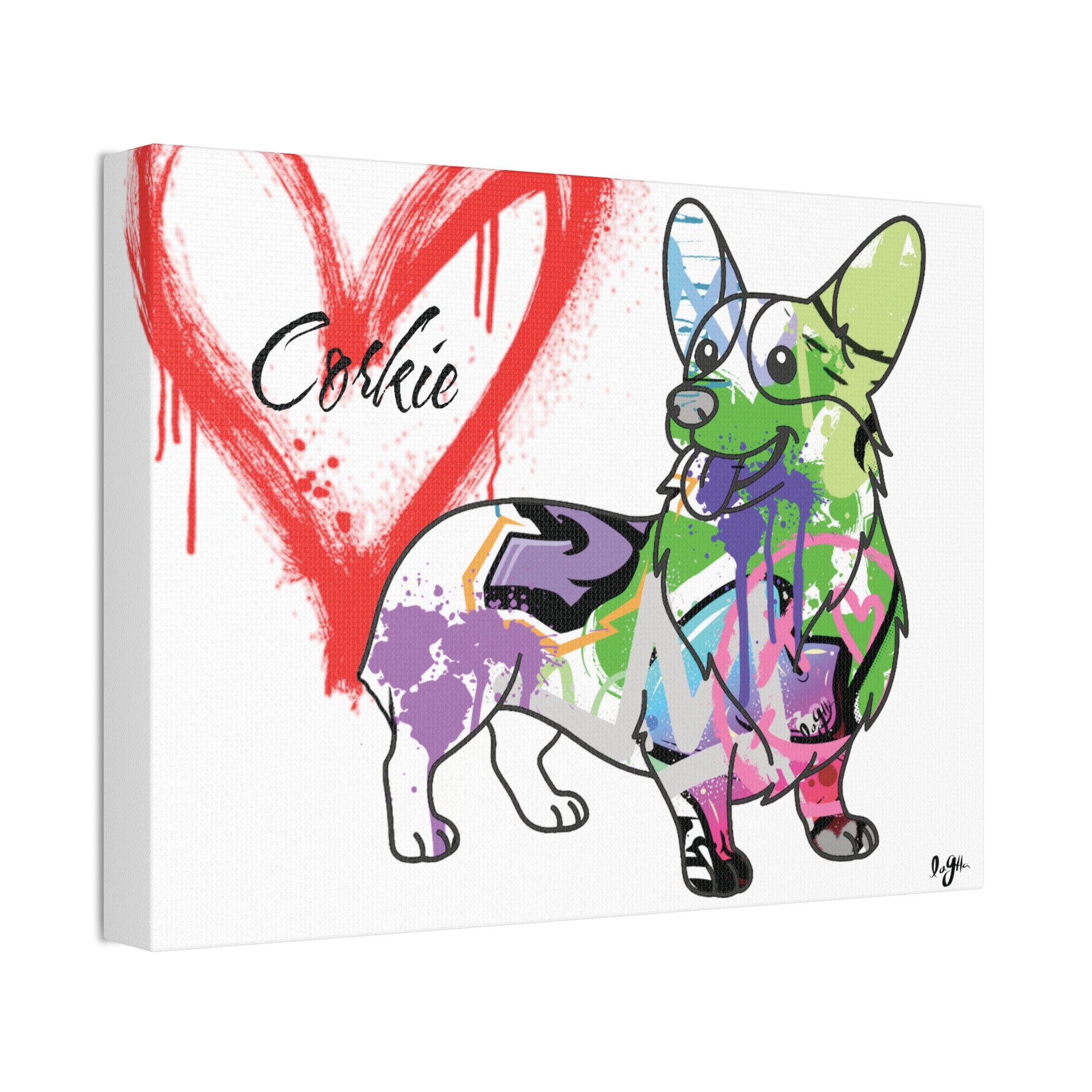 Personalized Corgi illustration showcasing unique and custom pet artwork for dog lovers and enthusiasts.