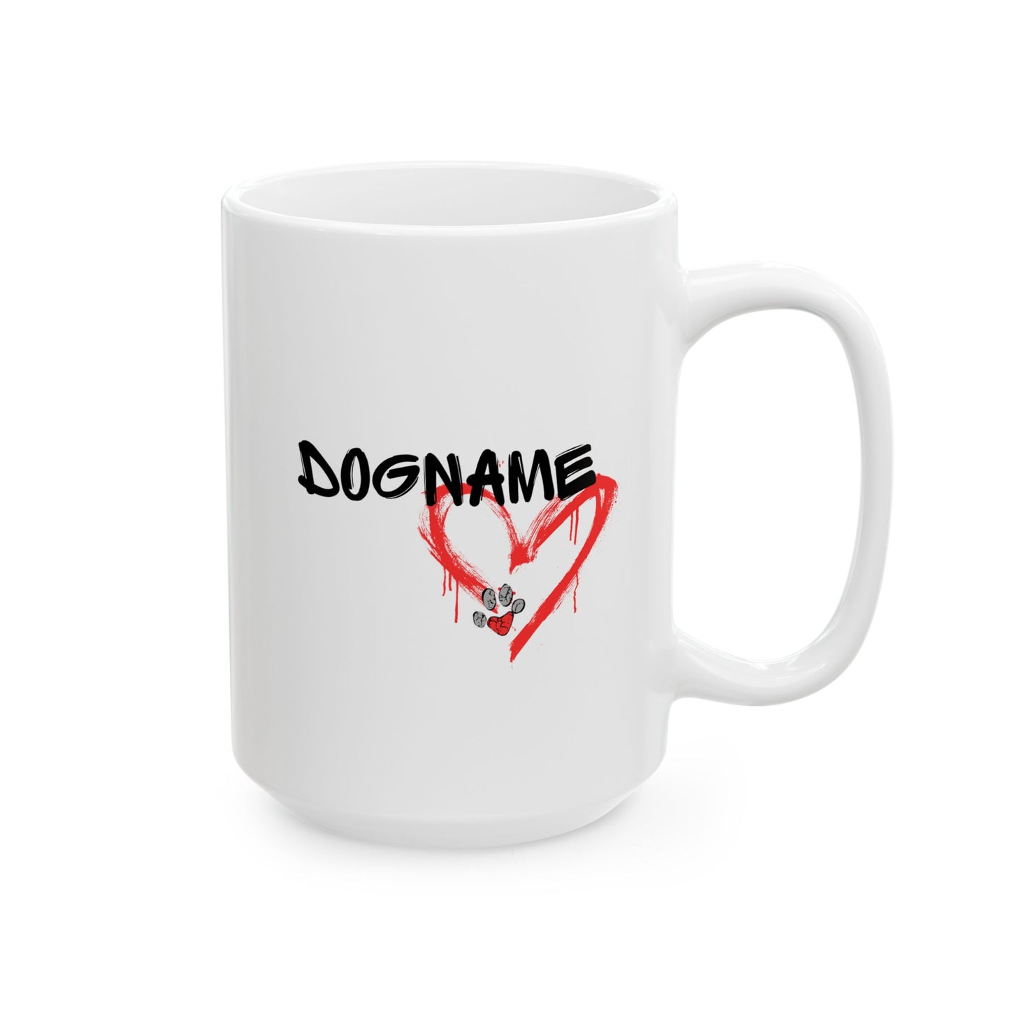 Personalized Ceramic Mug, Street Art American Lab Dog Graffiti