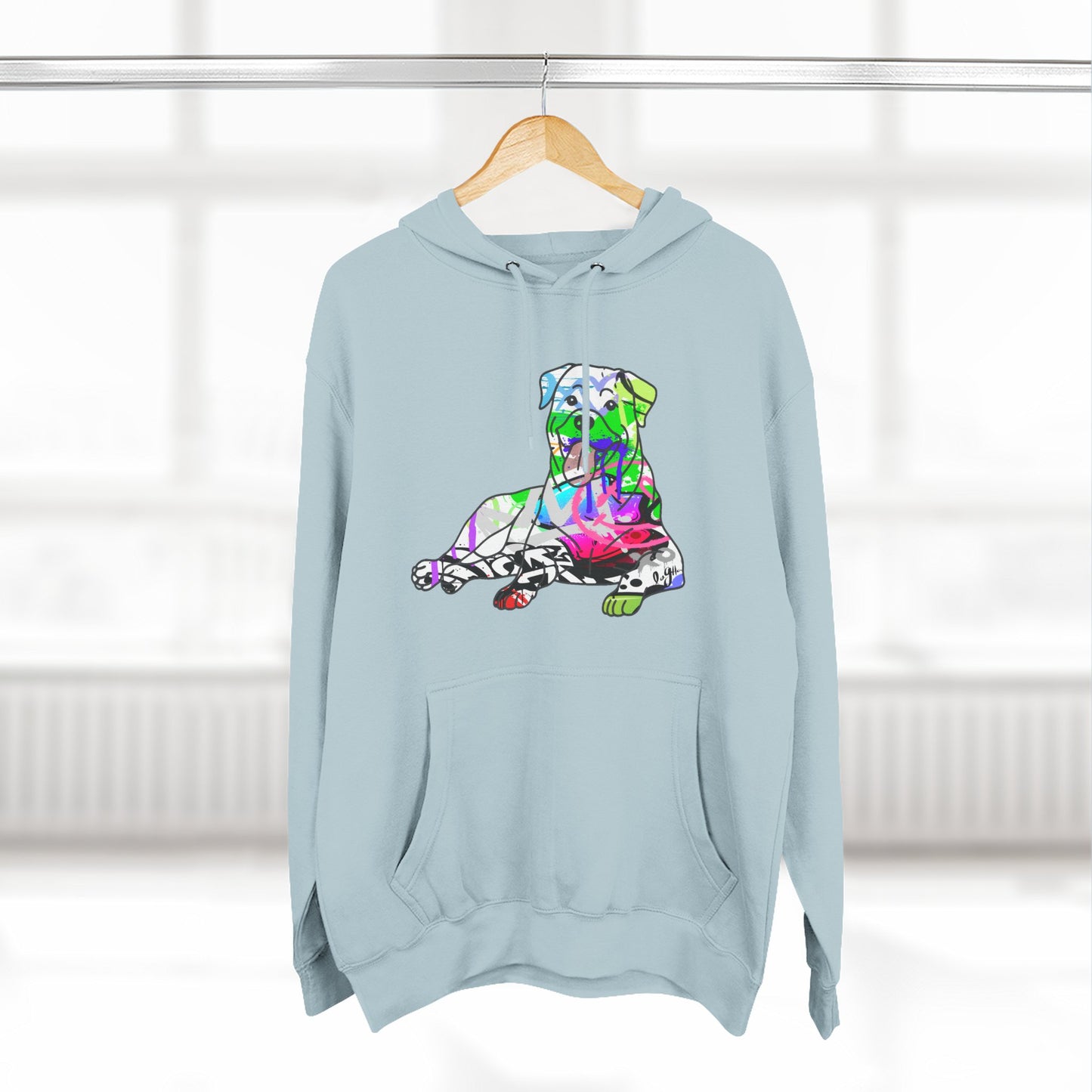 Fleece Hoodie | Rottweiler Graffiti Design