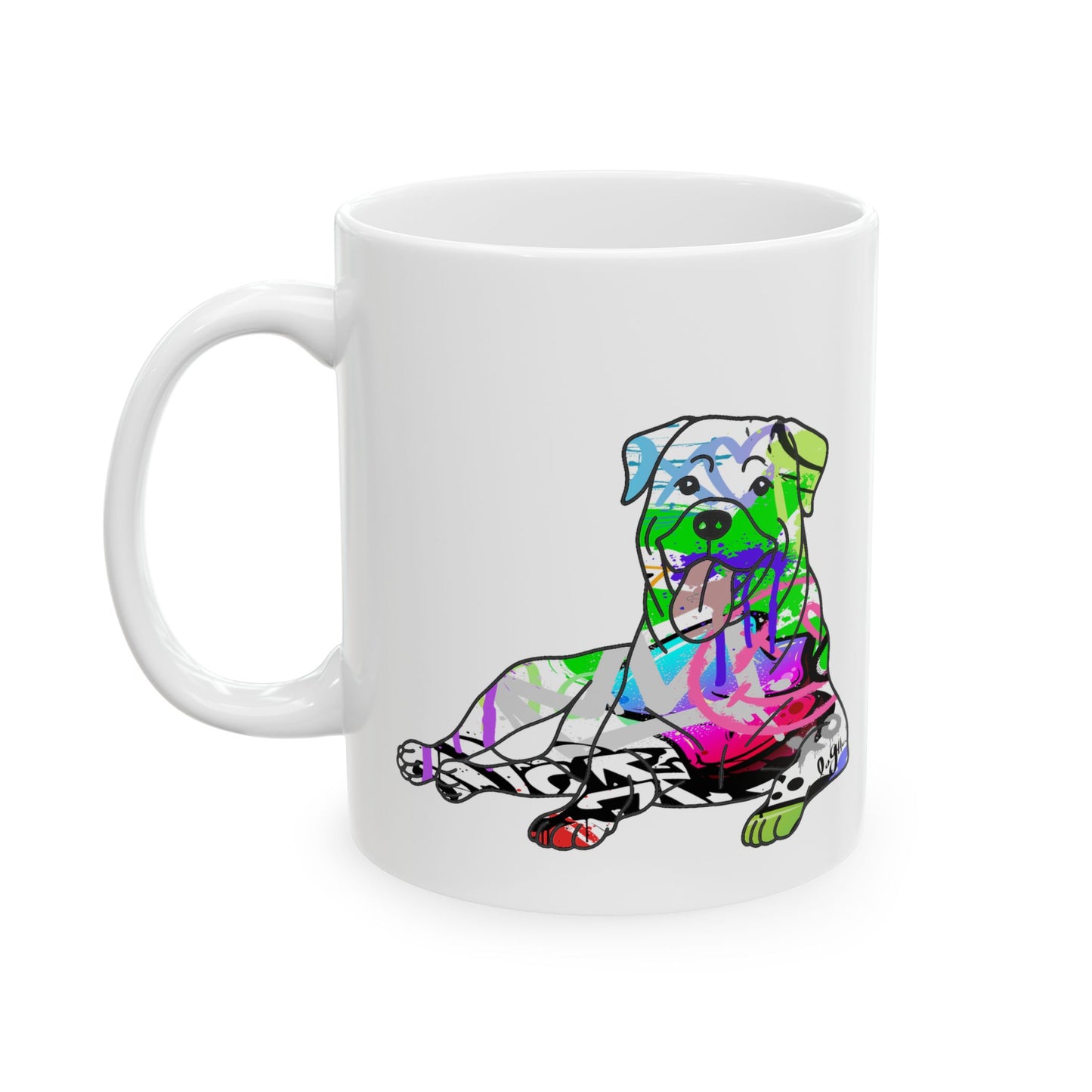 Personalized Rottweiler Mug | Graffiti Street Art Dog Gift