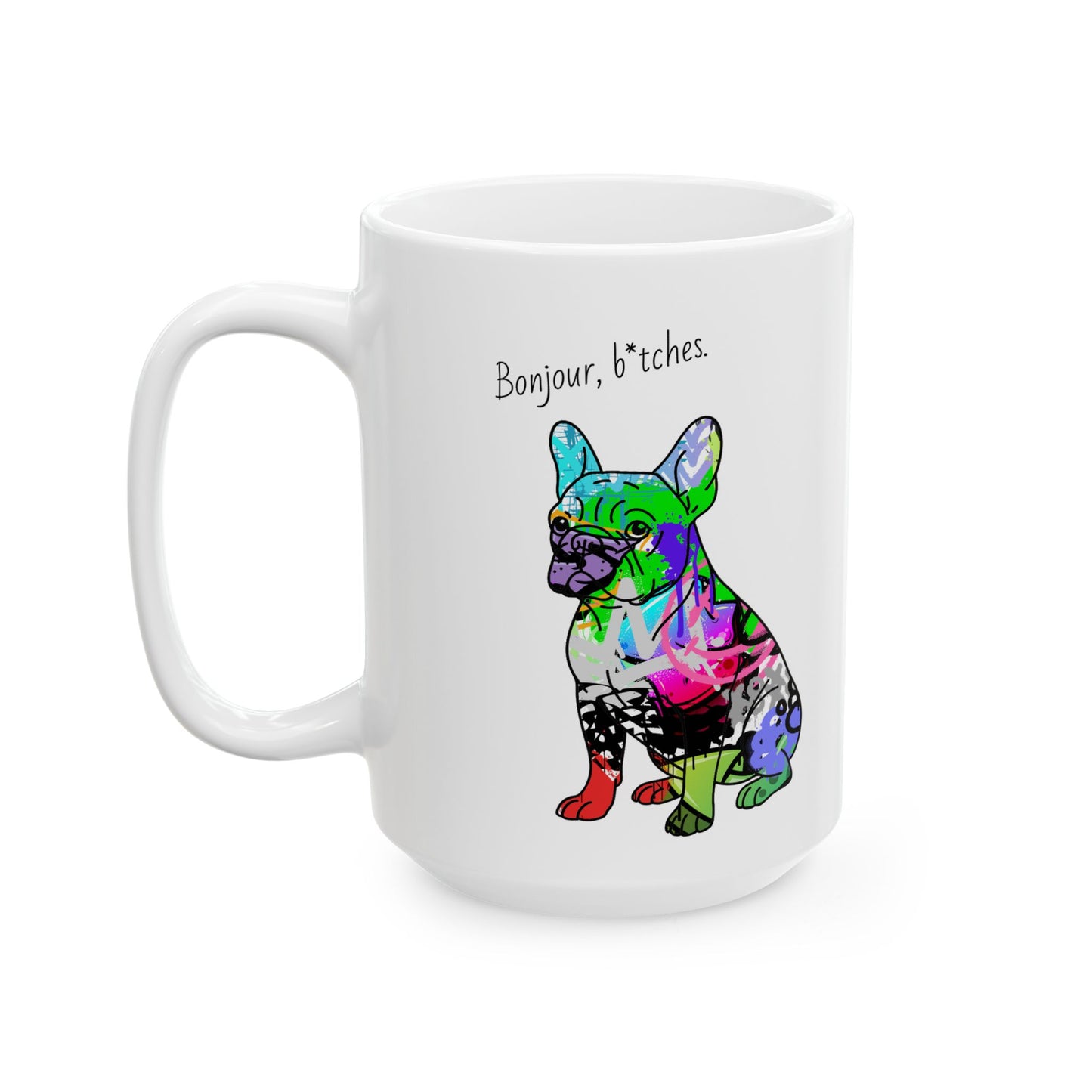 Elegant French Bulldog dog gifts featured on a stylish mug, perfect for pet lovers and collectors