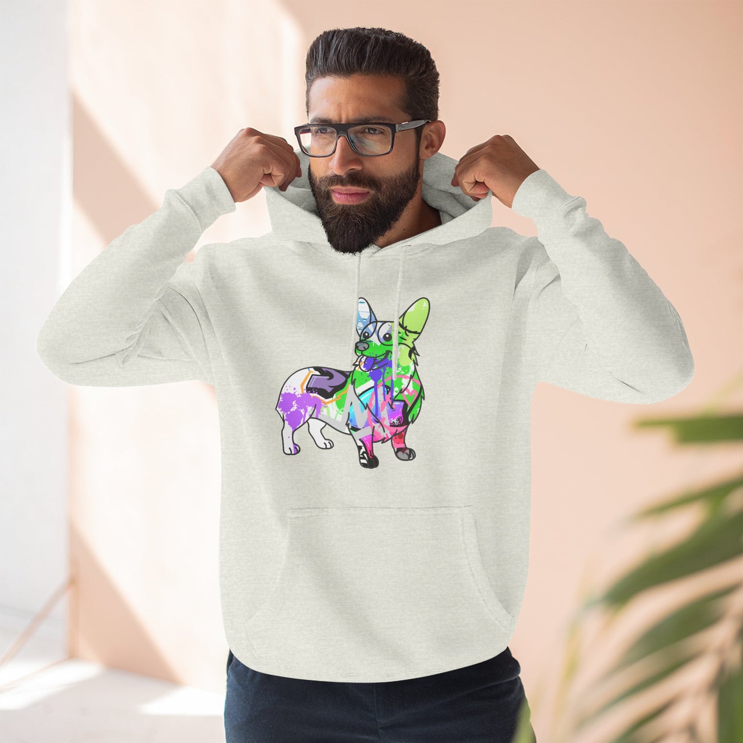 Unisex Hoodie | Graffiti Corgi Street Art Design