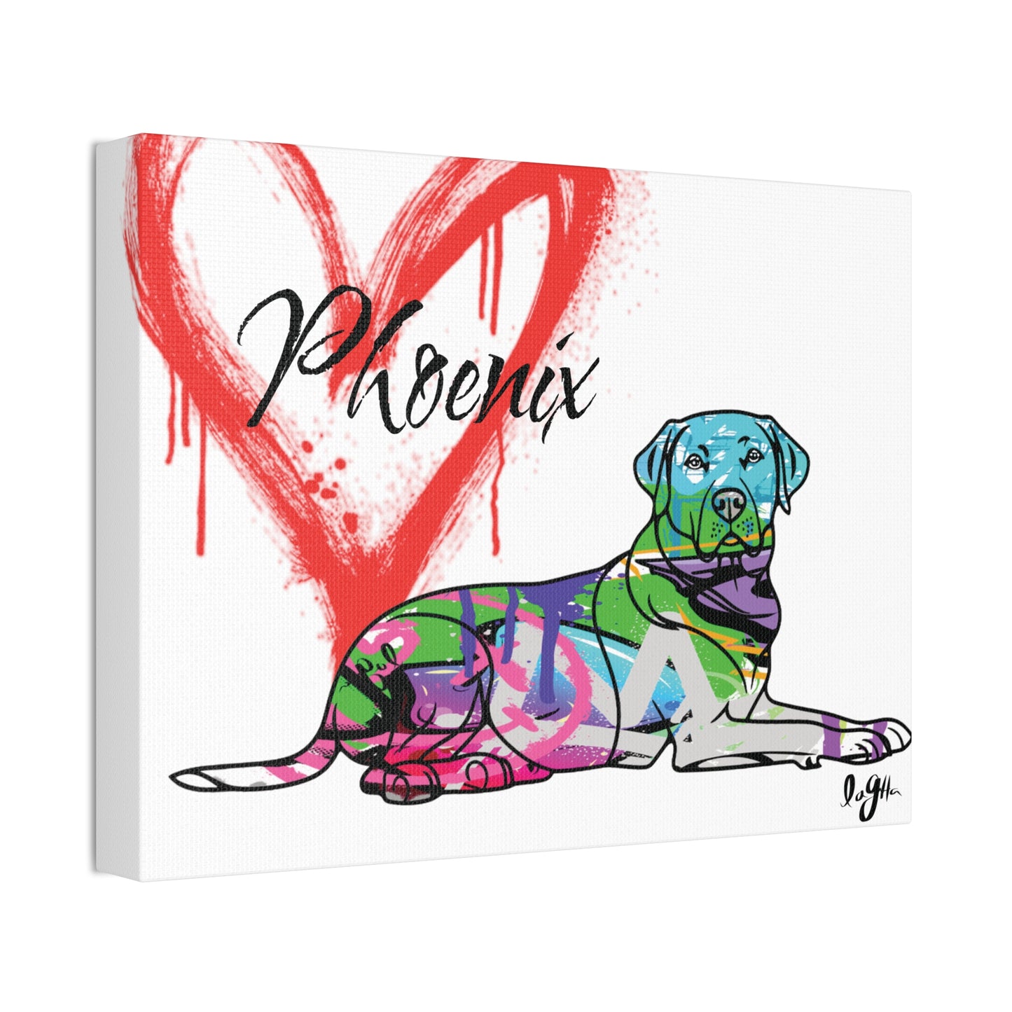 Personalized dog lover gift featuring custom pet portrait and name, perfect for dog enthusiasts
