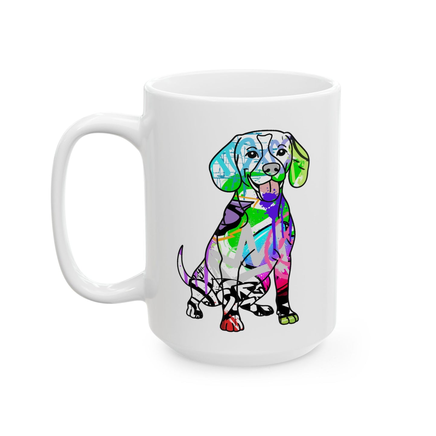 Personalized Beagle Mug | Graffiti Street Art Dog Gift