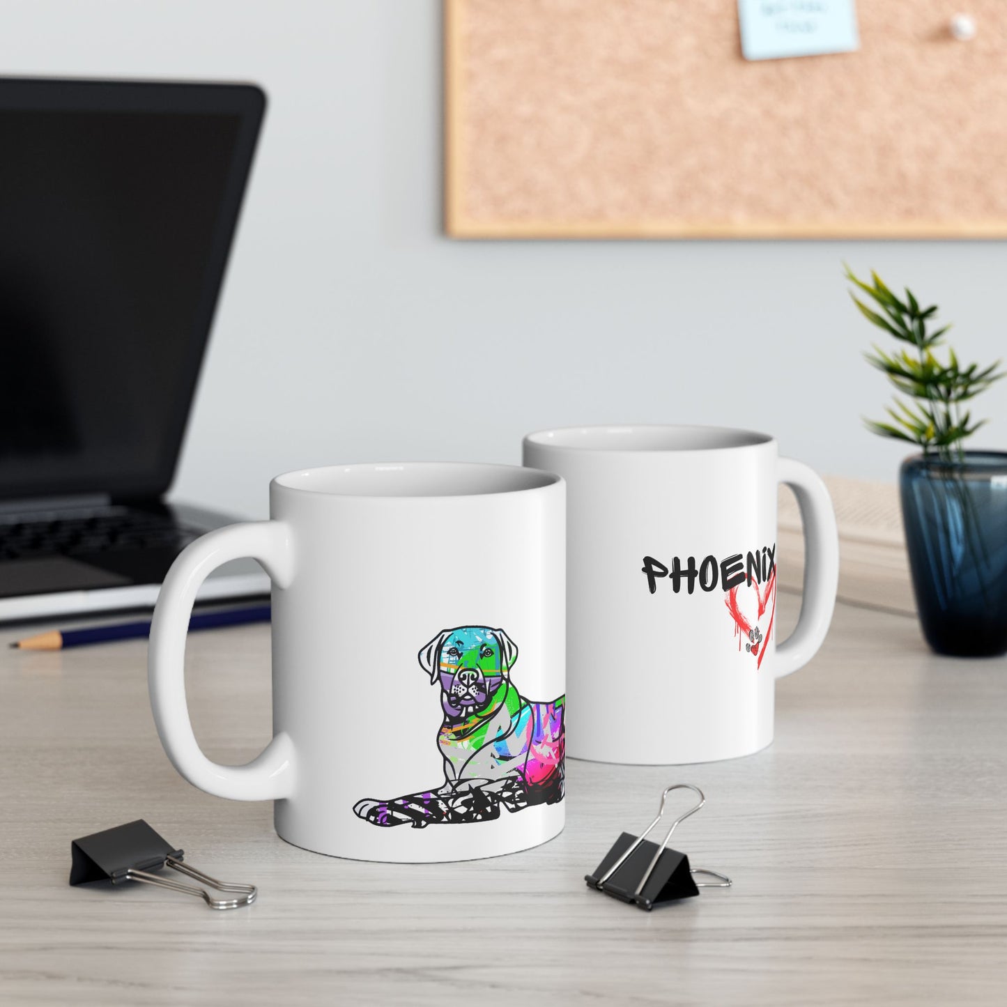 Personalized English Labrador Mug | Graffiti Street Art Dog Gift