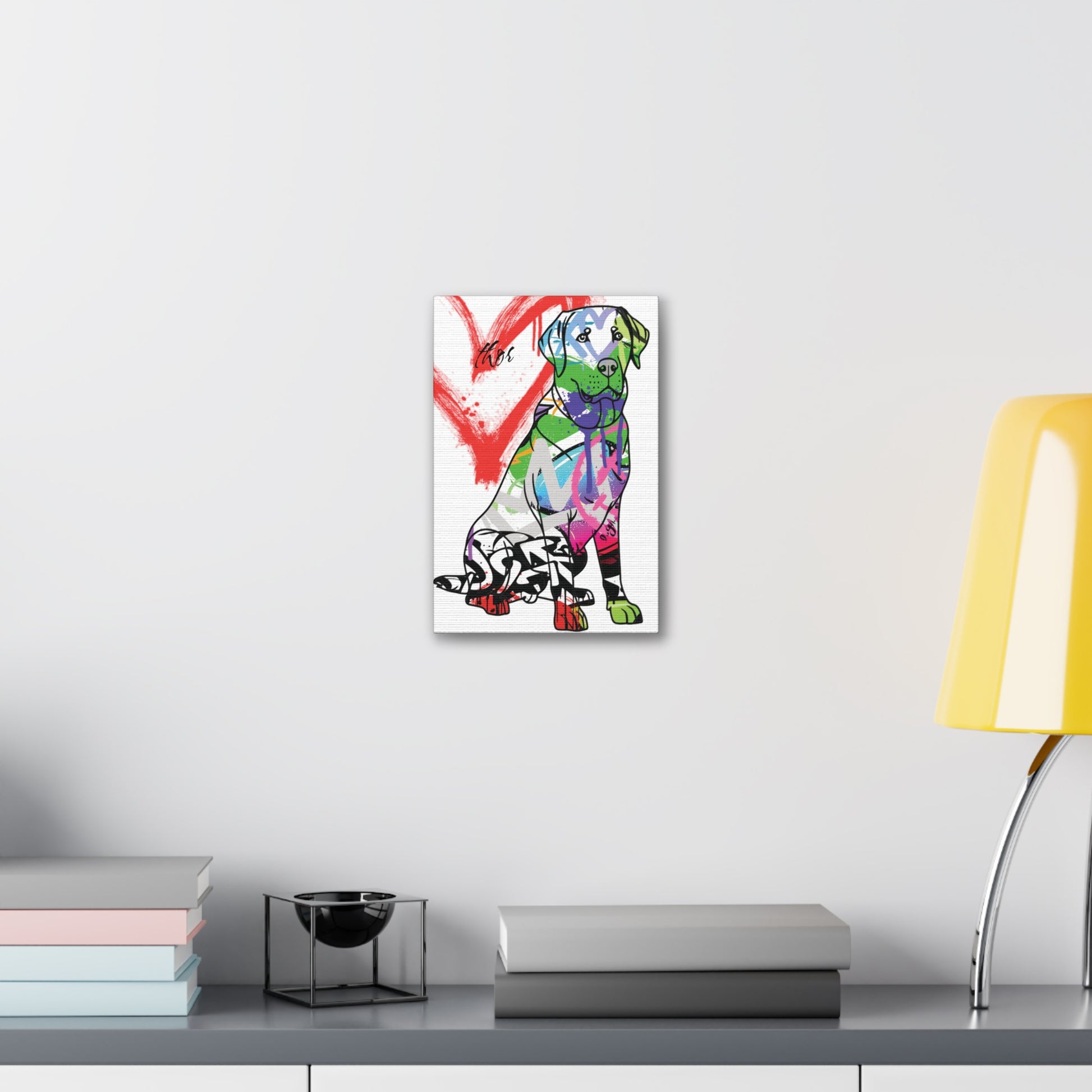 Elegant Labrador Canvas Art showcasing detailed canine portrait for modern home decor and pet lovers