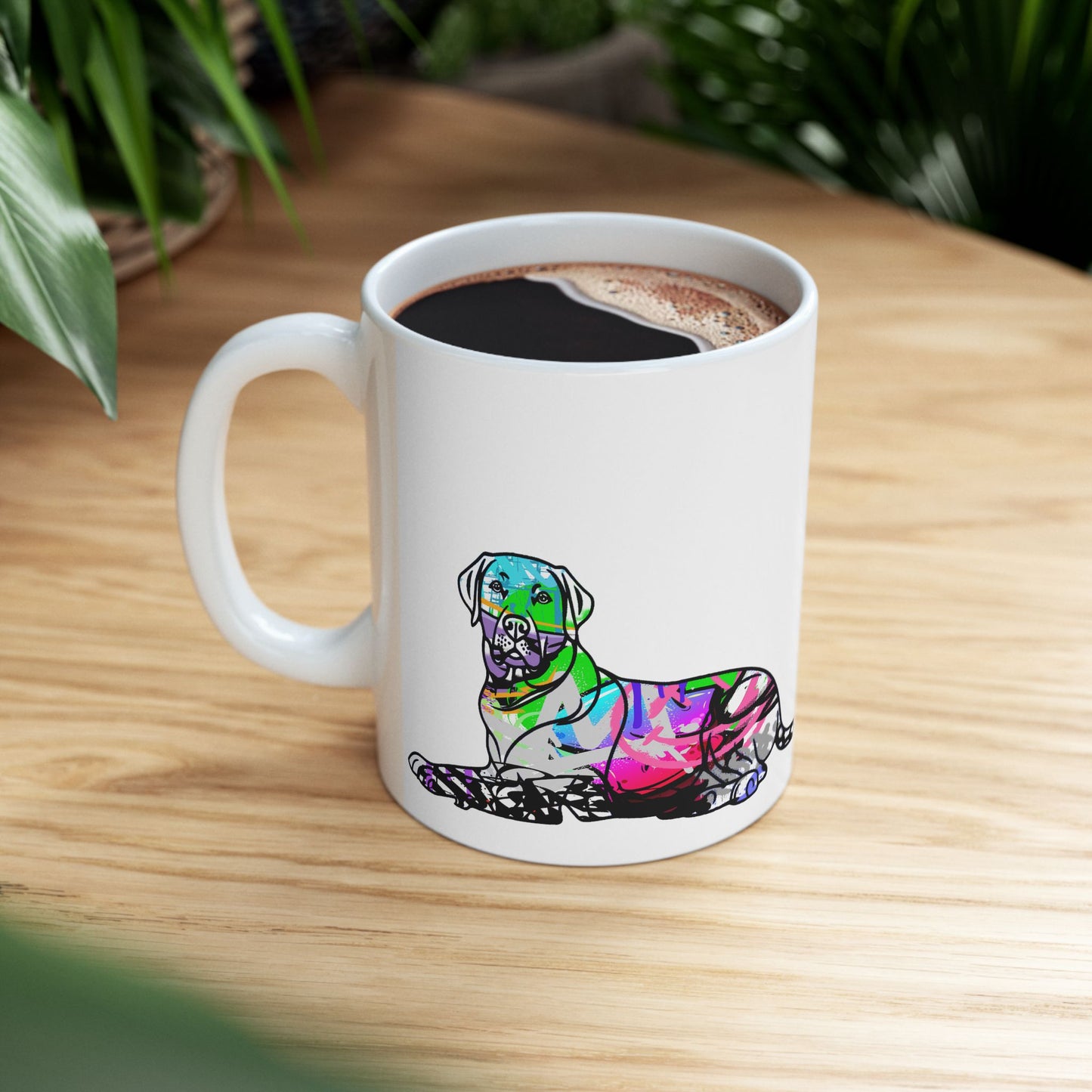 Personalized English Labrador Mug | Graffiti Street Art Dog Gift