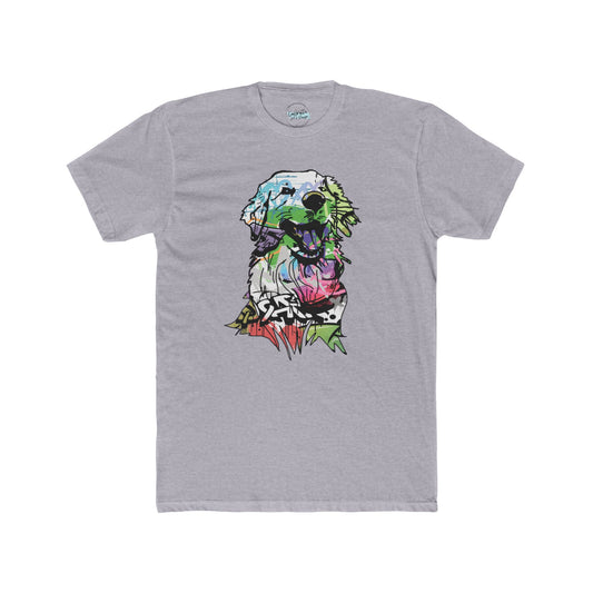 T-Shirt Graffiti Street Art | Golden Retriever Unisex Cotton Crew Tee