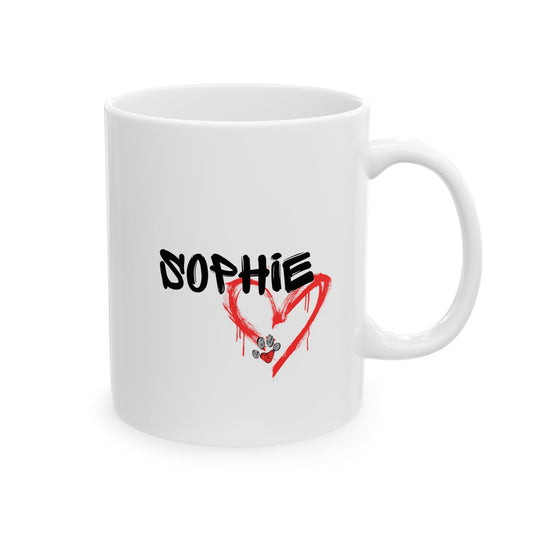 Personalized Graffiti-Style German Shepherd Mug - Urban Art Dog Lover Gift