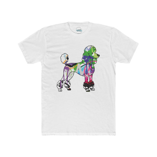 Unisex Cotton Tee | Graffiti Poodle Street Art Design