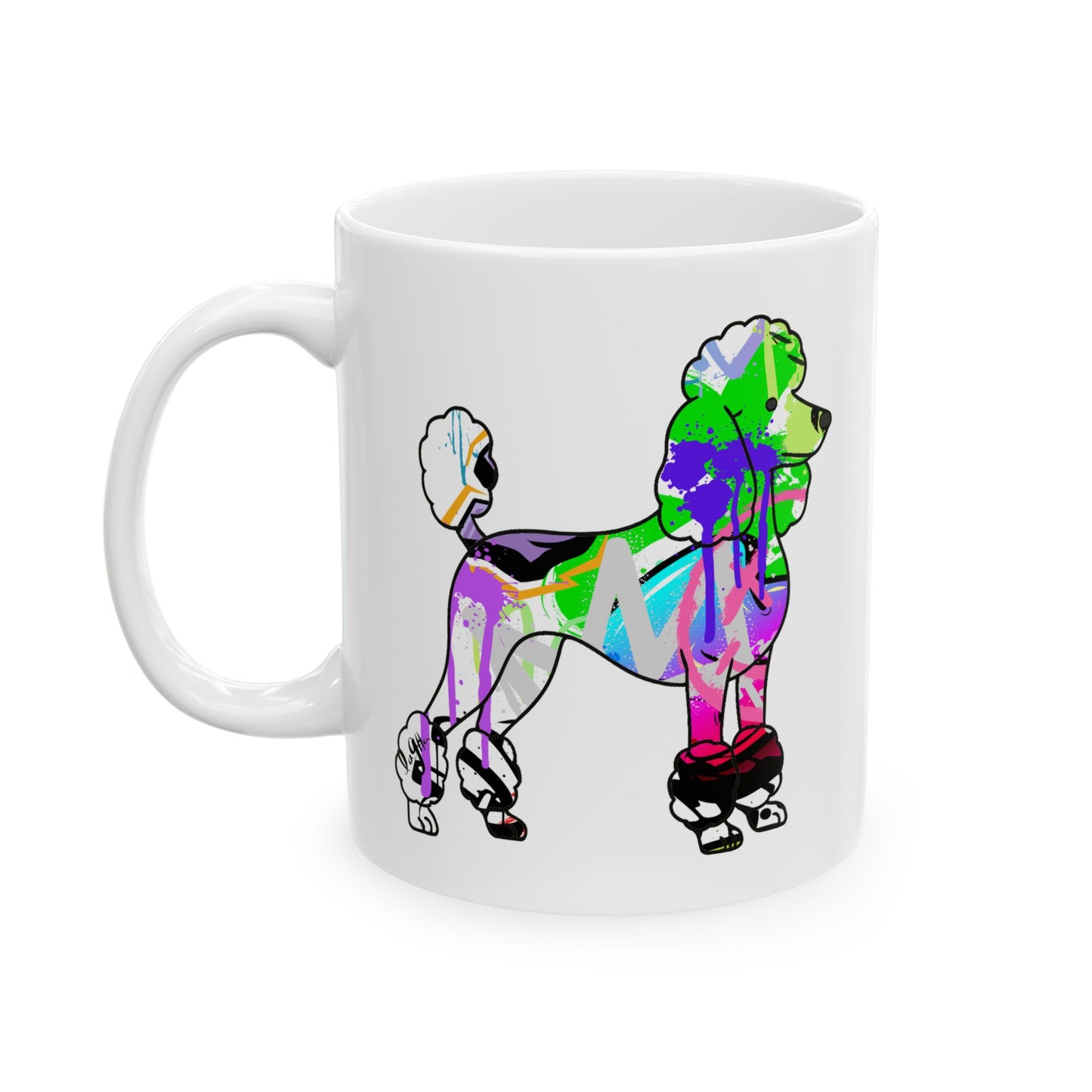 Personalized Poodle Mug | Graffiti Street Art Dog Gift