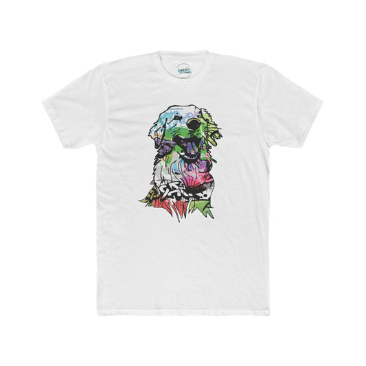 T-Shirt Graffiti Street Art | Golden Retriever Unisex Cotton Crew Tee