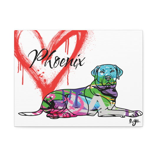 Personalized dog lover gift featuring custom pet portrait and name, perfect for dog enthusiasts
