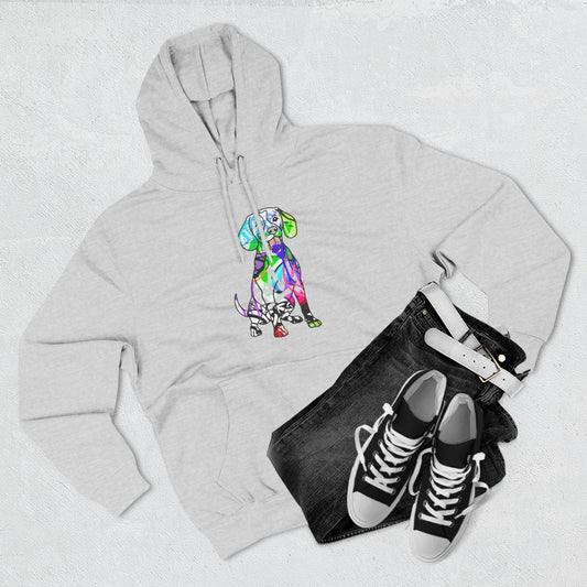 Fleece Hoodie Graffiti Beagle Dog Street Art Print