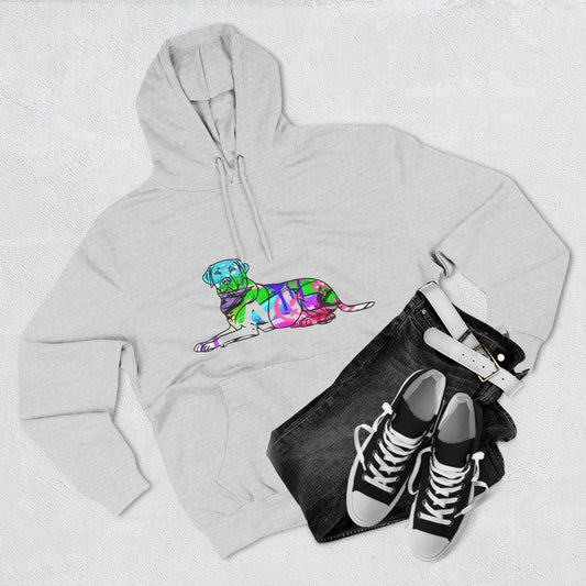 Fleece Hoodie | Graffiti Street Art English Labrador Illustration