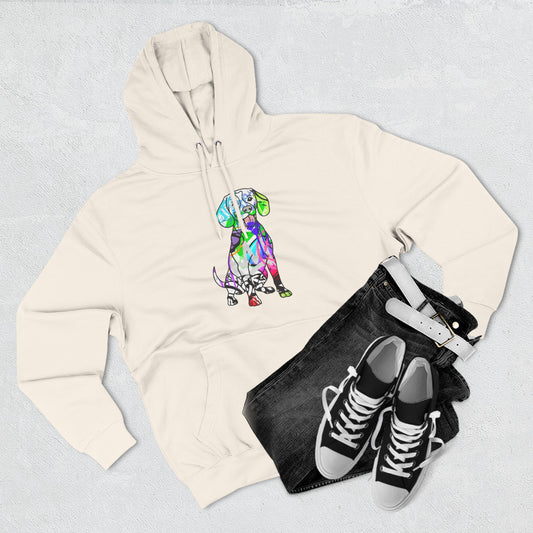 Fleece Hoodie Graffiti Beagle Dog Street Art Print