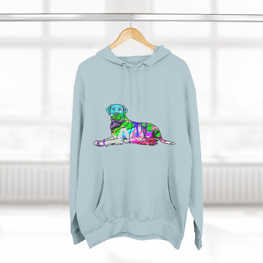 Fleece Hoodie | Graffiti Street Art English Labrador Illustration