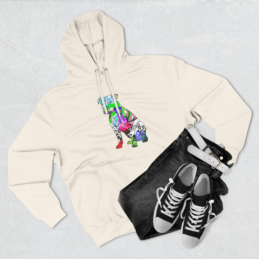 Fleece Hoodie | Graffiti Pitbull Street Art Design